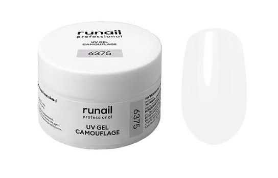 Runail, Камуфлирующий УФ-гель (цвет: Молочный коктейль), 15 г №6375 ЧЗ