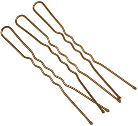 DEWAL, SLT60V-3/24 Шпильки коричневые, волна 60 мм, 24шт/уп.мягкие
