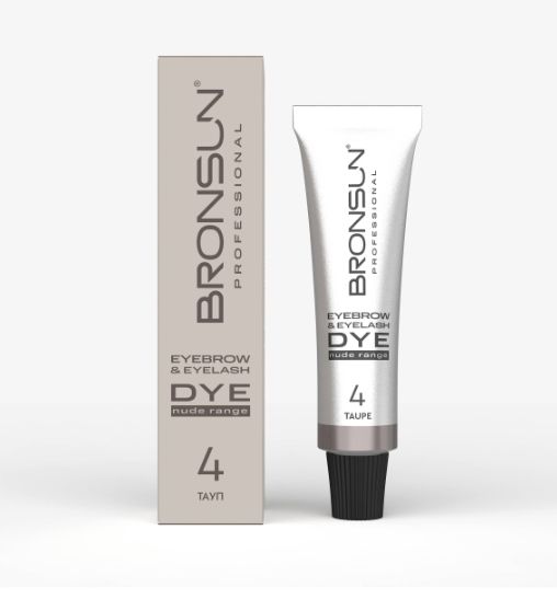 BRONSUN NUDE RANGE, Крем-краска для бровей и ресниц, цвет тауп #4, 15 мл(ЧЗ)
