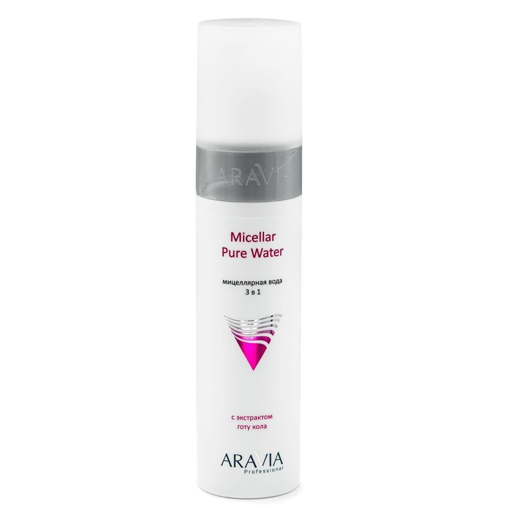 ARAVIA Professional 9109 Мицеллярная вода 3 в 1 с экстрактом готу кола Micellar Pure Water, 250 мл
