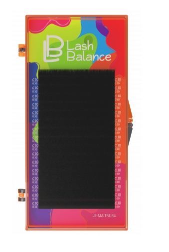 Le Maitre, Ресницы черные "Lash Balance" 16 линий L 0.10   6 mm